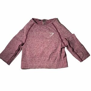 Gym Shark Long Sleeve Crop Top and Short Set